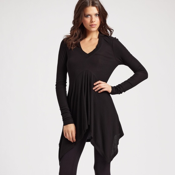 BCBGMaxAzria Tops - BCBGMaxAzria Anise Asymmetrical Top in Black